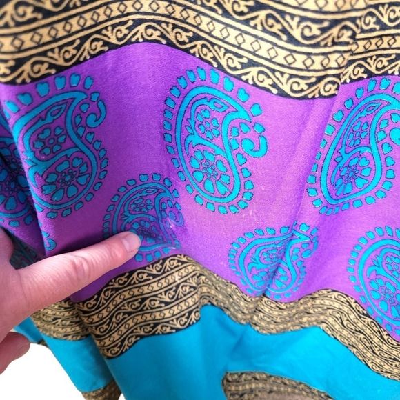 Guru NWT 100% Silk Easy Living Peasant Dress Large/X- Large - Picture 9 of 9